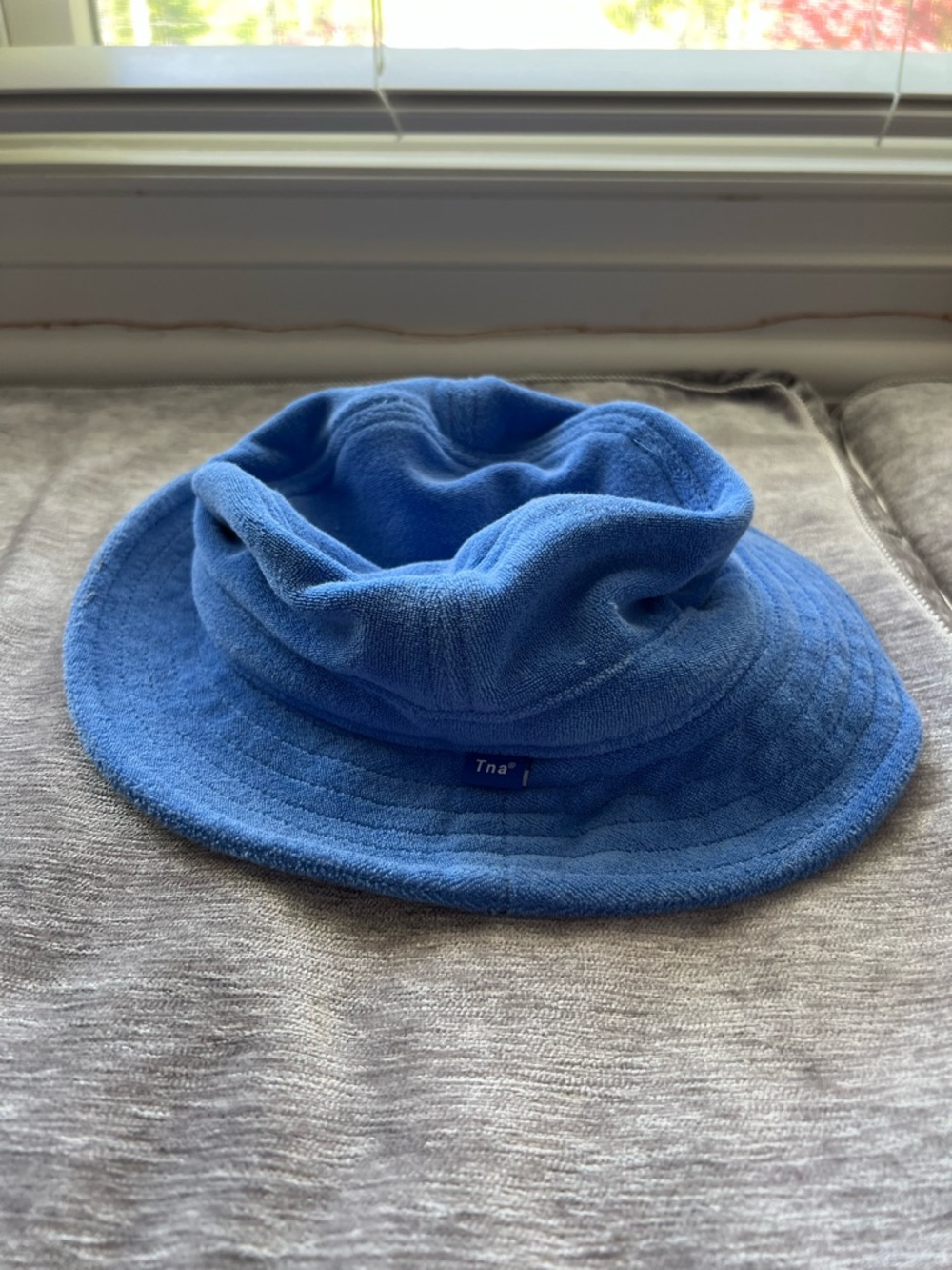 Aritzia Blue Terry Cloth Bucket Hat